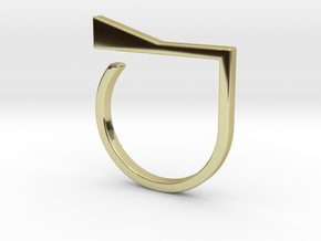 Adjustable ring. Basic model 8. in 18k Gold Plated Brass