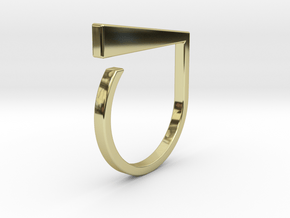 Adjustable ring. Basic model 1. in 18k Gold Plated Brass