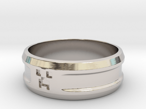 Creeper Band (Size 7 1/2 | 17.7 mm) in Rhodium Plated Brass