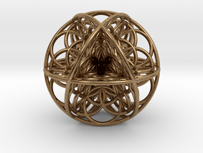Seed Of Life Sacred Geometry 35x1.2mm in Natural Brass