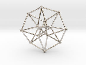 Toroidal Hypercube 35x1mm Spheres in Rhodium Plated Brass