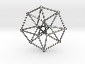 Toroidal Hypercube 35x1mm Spheres in Fine Detail Polished Silver