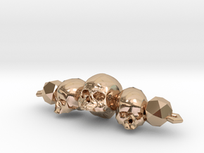 Skull Bracelet in 14k Rose Gold Plated Brass