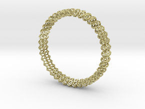 Tetradecahedron Bangle in 18k Gold Plated Brass