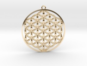 Flower Of Life Pendant in 14K Yellow Gold