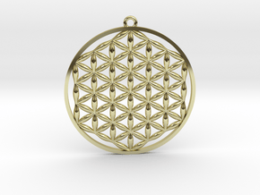 Flower Of Life Pendant in 18k Gold Plated Brass