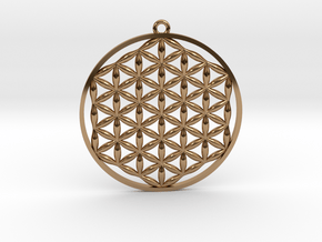 Flower Of Life Pendant in Polished Brass
