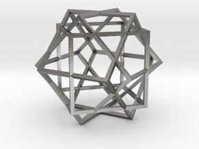 3 Cube Compound in Natural Silver