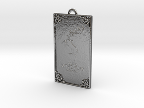 Game of Thrones - Baratheon Pendant in Fine Detail Polished Silver