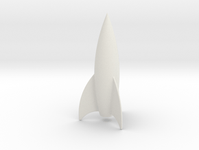 Rocket in White Natural Versatile Plastic