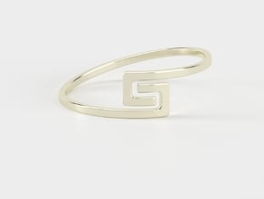 The S Ring Size 6 in 18K Gold Plated