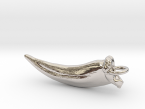 Animal Claw Pendant in Rhodium Plated Brass