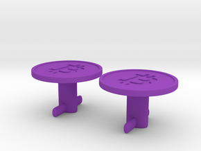 Bitcoin Cufflinks in Purple Processed Versatile Plastic