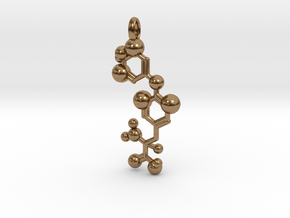 Thyroxine (T4) Pendant in Natural Brass