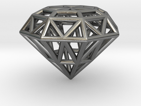 Rounded Diamond Lattice in Polished Silver