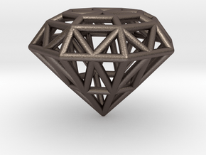 Rounded Diamond Lattice in Polished Bronzed Silver Steel