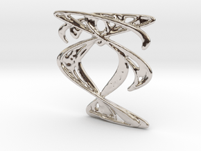 Pendant III in Rhodium Plated Brass