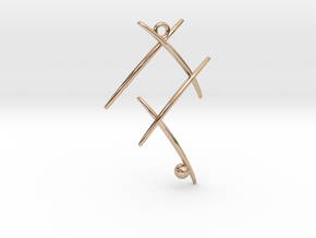 Ball On Stick in 14k Rose Gold Plated Brass