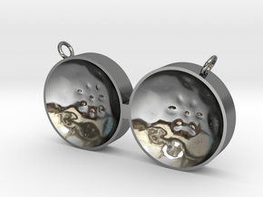 Double Tenor "damntingself" pendant, L in Fine Detail Polished Silver