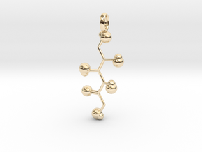 Sugar Pendant in 14k Gold Plated Brass