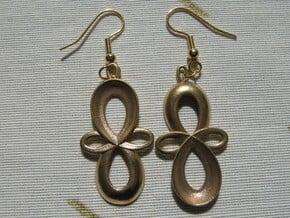 Conchoid 2 1 V1 Earrings in Natural Bronze