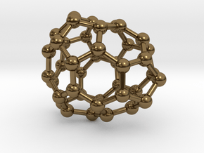 0118 Fullerene C40-12 c1 in Polished Bronze