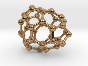 0118 Fullerene C40-12 c1 in Polished Brass