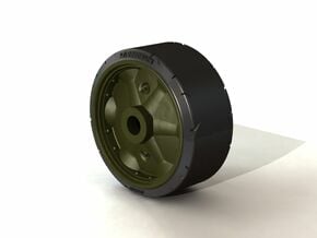 B168525 STAMPED WHEEL Distressed 1:35 in Tan Fine Detail Plastic