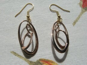 Three-Torus V1 Earrings in 14k Rose Gold Plated Brass