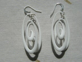 Conchoid 1 4 Earrings in White Natural Versatile Plastic