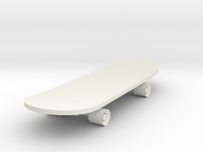 Skateboard in White Natural Versatile Plastic