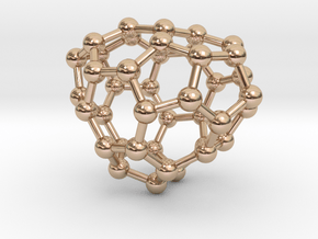 0120 Fullerene C40-14 cs in 14k Rose Gold Plated Brass