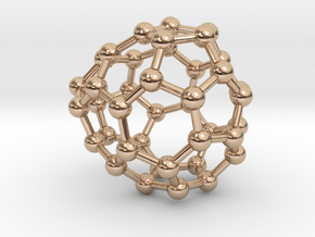 0121 Fullerene C40-15 c2 in 14k Rose Gold Plated Brass