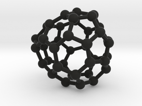 0121 Fullerene C40-15 c2 in Black Natural Versatile Plastic