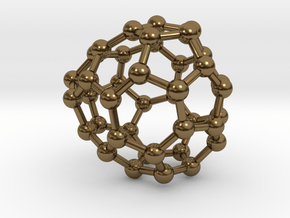 0121 Fullerene C40-15 c2 in Polished Bronze