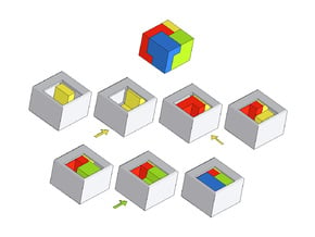 Gübis Rhombo Box in White Processed Versatile Plastic
