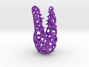 Alligator Voronoi Necklace  in Purple Processed Versatile Plastic
