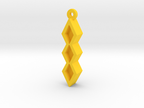 Unova Pendant [Trio] in Yellow Processed Versatile Plastic