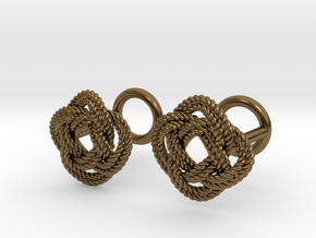 Nautical Turk's Head Knot Cufflinks in Polished Bronze