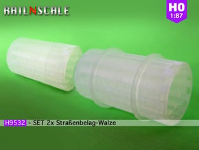 SET 2x Straßenbelag-Walze (Reihenverband - H0) in Tan Fine Detail Plastic