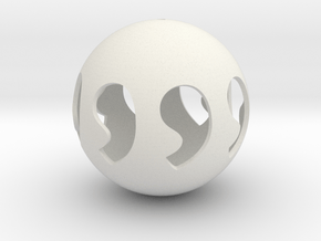 Comma symmetry sphere 88 in White Natural Versatile Plastic