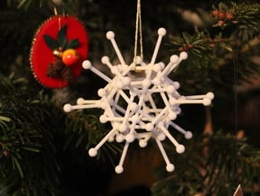 Diamond: Christmas Ornament in White Natural Versatile Plastic