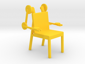 MECH CHAIR by RJW Elsinga 1:10 in Yellow Processed Versatile Plastic