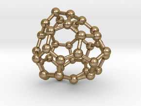 0143 Fullerene C40-31 cs in Polished Gold Steel