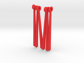 Tilted Hexant Pendant in Red Processed Versatile Plastic