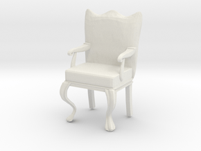 1:12 Scale Dollhouse Miniature Louis XVI Chair in White Natural Versatile Plastic