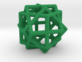 Compound of Three Cubes in Green Processed Versatile Plastic