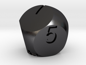 D7 2-fold Sphere Dice in Polished and Bronzed Black Steel