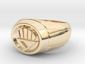 Black Lantern Ring in 14k Gold Plated Brass