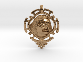 Meher Baba Amulet in Polished Brass